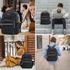 imageVANKEAN 156 Inch Laptop Backpack for Women Men Work Bag Fashion with USB Port Waterproof Backpacks Nurse Stylish Travel Bags Casual Daypacks for College Business BlackQuilted Black