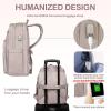 imageVANKEAN 156 Inch Laptop Backpack for Women Men Work Bag Fashion with USB Port Waterproof Backpacks Nurse Stylish Travel Bags Casual Daypacks for College Business BlackQuilted Light Dusty PinkGrey Purple