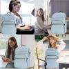 imageVANKEAN 156 Inch Laptop Backpack for Women Men Work Bag Fashion with USB Port Waterproof Backpacks Nurse Stylish Travel Bags Casual Daypacks for College Business BlackQuilted Light Blue