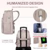 imageVANKEAN 173 Inch Laptop Backpack for Women Men Work Laptop Bag Fashion with USB Port Waterproof Backpacks Nurse Stylish Travel Bags Casual Daypacks for College Business BlackQuilted Light Dusty PinkGrey Purple