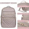 imageVANKEAN 173 Inch Laptop Backpack for Women Men Work Laptop Bag Fashion with USB Port Waterproof Backpacks Nurse Stylish Travel Bags Casual Daypacks for College Business BlackQuilted Light Dusty PinkGrey Purple