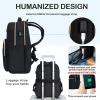 imageVANKEAN 173 Inch Laptop Backpack for Women Men Work Laptop Bag Fashion with USB Port Waterproof Backpacks Nurse Stylish Travel Bags Casual Daypacks for College Business BlackQuilted Black
