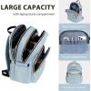 imageVANKEAN 173 Inch Laptop Backpack for Women Men Work Laptop Bag Fashion with USB Port Waterproof Backpacks Nurse Stylish Travel Bags Casual Daypacks for College Business BlackQuilted Light Blue