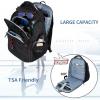 imageVANKEAN 173 Travel Laptop Backpack TSA Friendly Water Resistant Anti Theft Extra Large College Backpacks with RFID Pockets USB Port for Men Women Business Work Bag BlackBlack