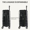 imageVANKEAN Carry On Luggage with Spinner Wheels ampamp TSA Lock Expandable Fashionable Hard Shell Suitcase airline approved20 Inch CarryOnLight PurpleBlack
