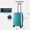 imageVANKEAN Carry On Luggage with Spinner Wheels ampamp TSA Lock Expandable Fashionable Hard Shell Suitcase airline approved20 Inch CarryOnLight PurpleLake Blue