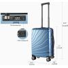 imageVANKEAN Carry On Luggage with Spinner Wheels ampamp TSA Lock Expandable Fashionable Hard Shell Suitcase airline approved20 Inch CarryOnLight PurpleLight Blue