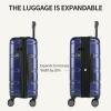 imageVANKEAN Carry On Luggage with Spinner Wheels ampamp TSA Lock Expandable Fashionable Hard Shell Suitcase airline approved20 Inch CarryOnLight PurpleNavy