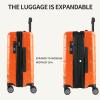imageVANKEAN Carry On Luggage with Spinner Wheels ampamp TSA Lock Expandable Fashionable Hard Shell Suitcase airline approved20 Inch CarryOnLight PurpleOrange