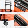 imageVANKEAN Carry On Luggage with Spinner Wheels ampamp TSA Lock Expandable Fashionable Hard Shell Suitcase airline approved20 Inch CarryOnLight PurpleOrange