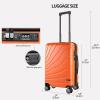 imageVANKEAN Carry On Luggage with Spinner Wheels ampamp TSA Lock Expandable Fashionable Hard Shell Suitcase airline approved20 Inch CarryOnLight PurpleOrange