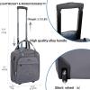 imageVANKEAN Carry On Underseat 16inch Multifunctional Underseater Lightweight Overnight Suitcase with Wheels Roller Case for Women Men Travel Business BlackDark Grey
