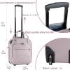imageVANKEAN Carry On Underseat 16inch Multifunctional Underseater Lightweight Overnight Suitcase with Wheels Roller Case for Women Men Travel Business BlackLight Dusty Pink