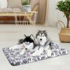 imageVANKEAN Dog Crate Pad Bed Mat Reversible Cool ampamp Warm Sleeping Mat Dog Bed for Crate for Small Dogs and Cats Machine Washable Crate Beds GreyGrey