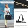 imageVANKEAN Laptop Bag for Women 156 Inch Work Bag Waterproof Computer Shoulder Bag with USB Port Large Tote Bag for Work Business Travel Quilted BlackBlack