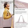 imageVANKEAN Laptop Bag for Women 156 Inch Work Bag Waterproof Computer Shoulder Bag with USB Port Large Tote Bag for Work Business Travel Quilted BlackPink
