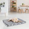 imageVANKEAN Reversible Cool and Warm Dog Bed Mat for Crates  Stylish Pad With Waterproof Inner Linings and Removable Machine Washable Cover Firm Support for Small to XXLarge Dogs GreyM30 x 20 x 3