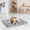 imageVANKEAN Reversible Cool and Warm Dog Bed Mat for Crates  Stylish Pad With Waterproof Inner Linings and Removable Machine Washable Cover Firm Support for Small to XXLarge Dogs GreyL36 x 24 x 3
