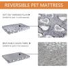 imageVANKEAN Reversible Cool and Warm Dog Bed Mat for Crates  Stylish Pad With Waterproof Inner Linings and Removable Machine Washable Cover Firm Support for Small to XXLarge Dogs GreyXL42 x 28 x 3