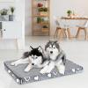 imageVANKEAN Reversible Cool and Warm Dog Bed Mat for Crates  Stylish Pad With Waterproof Inner Linings and Removable Machine Washable Cover Firm Support for Small to XXLarge Dogs GreyXXL48 x 30 x3