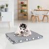 imageVANKEAN Reversible Cool and Warm Dog Bed Mat for Crates  Stylish Pad With Waterproof Inner Linings and Removable Machine Washable Cover Firm Support for Small to XXLarge Dogs GreyS24 x 18 x 3