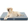 imageVANKEAN Waterproof Dog Crate Pad Bed Mat Reversible WarmampampCool Removable Washable Cover ampamp Waterproof Inner Lining Pet Crate Mattress for Cats and Dogs Joint Relief Dog Bed for Crate NavyNavy