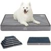 imageVANKEAN Waterproof Dog Crate Pad Bed Mat Reversible WarmampampCool Removable Washable Cover ampamp Waterproof Inner Lining Pet Crate Mattress for Cats and Dogs Joint Relief Dog Bed for Crate NavyGrey