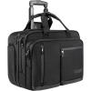 imageVANKEAN 173 Inch Rolling Laptop Bag Waterproof Overnight Rolling Bags Laptop Bags for TravelWorkBusiness Stylish Carry on Briefcase Black