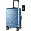 imageVANKEAN Carry On Luggage with Spinner Wheels ampamp TSA Lock Expandable Fashionable Hard Shell Suitcase airline approved20 Inch CarryOnLight PurpleLight Blue