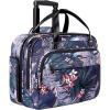 imageVANKEAN Rolling Laptop Case for Women Premium Travel Bag Fits Up to 156 Inch Laptop Carry on Briefcase WaterProof Overnight Computer Bags with RFID PocketsMulticolor
