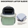 imageVANKEAN Laptop Backpack for Women with Pouch Pocket for Large Capacity Tumbler 156 Inch Laptop Computer Bag Travel Backpack PurseWaterproof Work Business College Teacher Bags BeigeLight GreenBeigelight Green