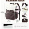 imageVANKEAN Laptop Backpack for Women with Pouch Pocket for Large Capacity Tumbler 156 Inch Laptop Computer Bag Travel Backpack PurseWaterproof Work Business College Teacher Bags BeigeLight GreenBeigecoffee