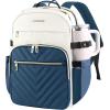imageVANKEAN Laptop Backpack for Women with Pouch Pocket for Large Capacity Tumbler 156 Inch Laptop Computer Bag Travel Backpack PurseWaterproof Work Business College Teacher Bags BeigeLight GreenBeigehaze Blue