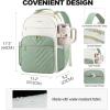 imageVANKEAN Laptop Backpack for Women with Pouch Pocket for Large Capacity Tumbler 156 Inch Laptop Computer Bag Travel Backpack PurseWaterproof Work Business College Teacher Bags BeigeLight GreenBeigelight Green