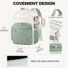 imageVANKEAN Laptop Backpack for Women with Pouch Pocket for Large Capacity Tumbler 156 Inch Laptop Computer Bag Travel Backpack PurseWaterproof Work Business College Teacher Bags BeigeLight GreenBeigelight Green