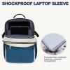 imageVANKEAN Laptop Backpack for Women with Pouch Pocket for Large Capacity Tumbler 156 Inch Laptop Computer Bag Travel Backpack PurseWaterproof Work Business College Teacher Bags BeigeLight GreenBeigehaze Blue