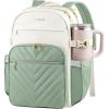 imageVANKEAN Laptop Backpack for Women with Pouch Pocket for Large Capacity Tumbler 156 Inch Laptop Computer Bag Travel Backpack PurseWaterproof Work Business College Teacher Bags BeigeLight GreenBeigelight Green